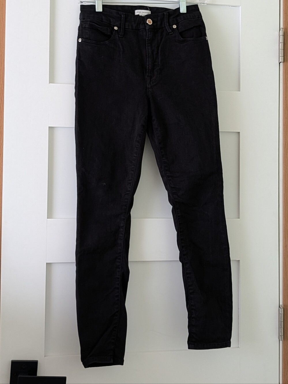 Good American Good Legs Crop Black Skinny Jeans Size 4/27